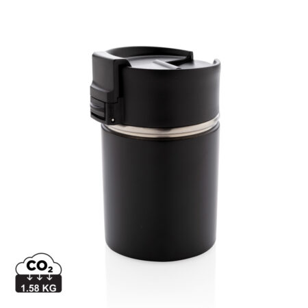 Bogota compact vacuum mug with ceramic coating - Black