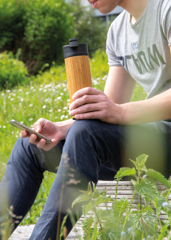 Bogota vacuum bamboo coffee mug - Events