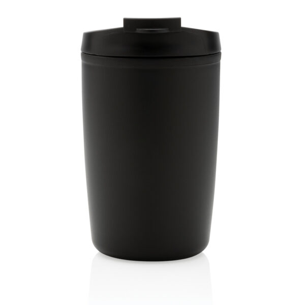 GRS Recycled PP tumbler with flip lid - Black