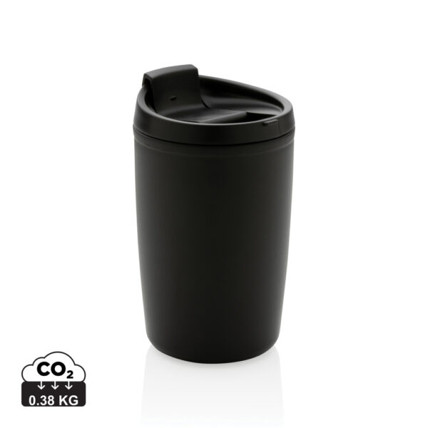 GRS Recycled PP tumbler with flip lid - Black