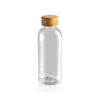 RCS RPET bottle with bamboo lid - Transparent