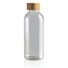 RCS RPET bottle with bamboo lid - Transparent