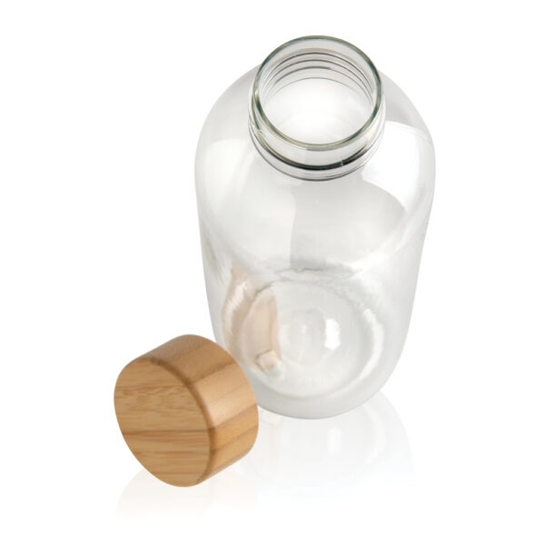 RCS RPET bottle with bamboo lid - Transparent