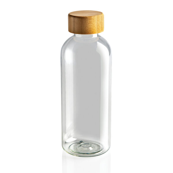 RCS RPET bottle with bamboo lid - Transparent