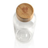 RCS RPET bottle with bamboo lid - Transparent