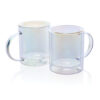 Deluxe double wall electroplated glass mug - Mugs