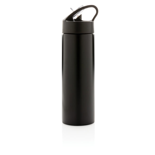 Sport bottle with straw - Black