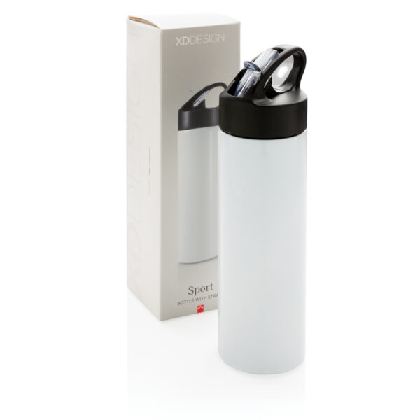 Sport bottle with straw - White - Water Bottles