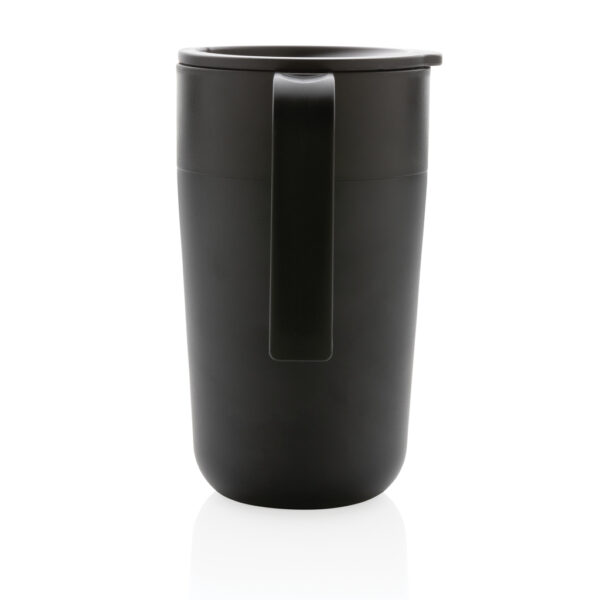 GRS Recycled PP and SS mug with handle - Black