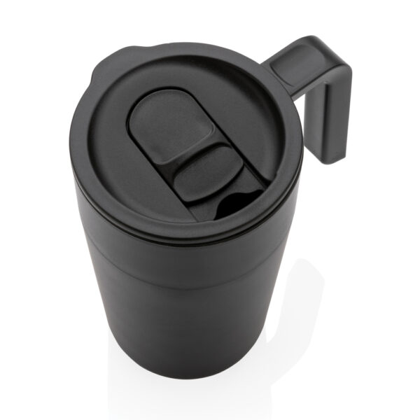 GRS Recycled PP and SS mug with handle - Black