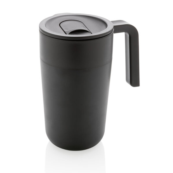 GRS Recycled PP and SS mug with handle - Black