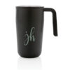 GRS Recycled PP and SS mug with handle - Black