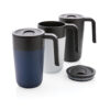 GRS Recycled PP and SS mug with handle - Black