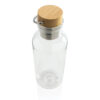 RCS RPET bottle with bamboo lid and handle - Transparent