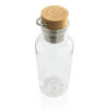 RCS RPET bottle with bamboo lid and handle - Transparent