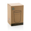 GRS certified recycled PP mug with bamboo lid - Black