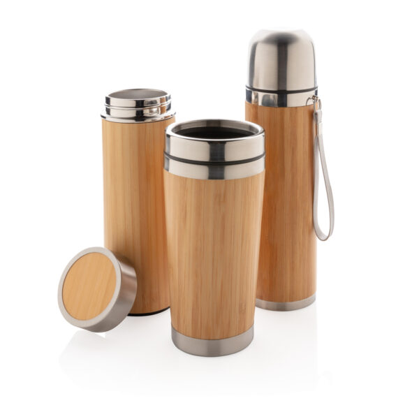 Bamboo vacuum travel flask - Travel Cups