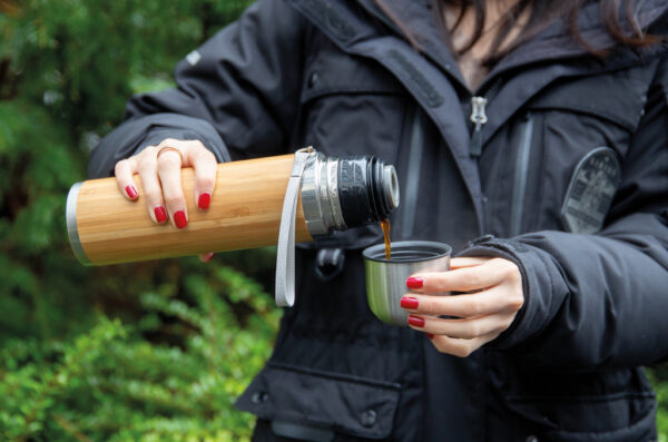 Bamboo vacuum travel flask - Travel Cups