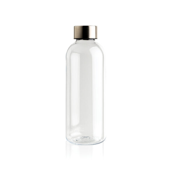 Leakproof water bottle with metallic lid - Transparent