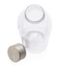 Leakproof water bottle with metallic lid - Transparent