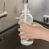 Leakproof water bottle with metallic lid - Transparent