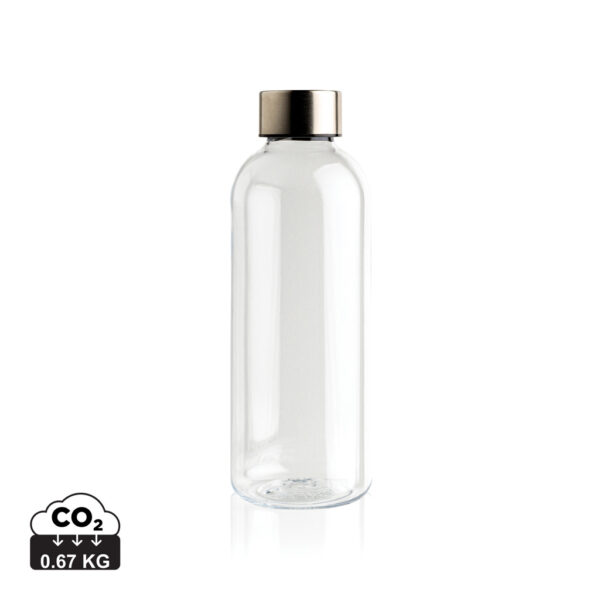 Leakproof water bottle with metallic lid - Transparent