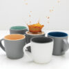 Ceramic mug with coloured inner 300ml - Grey