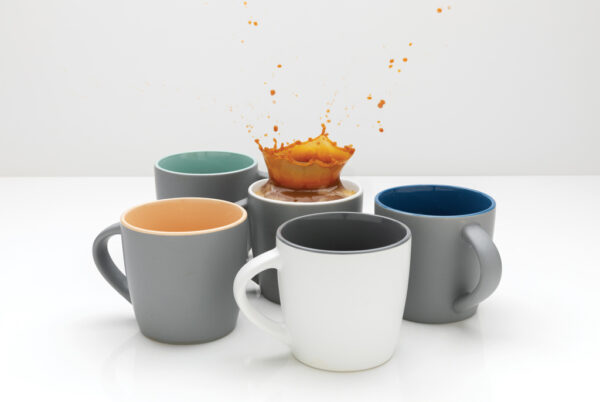 Ceramic mug with coloured inner 300ml - Grey