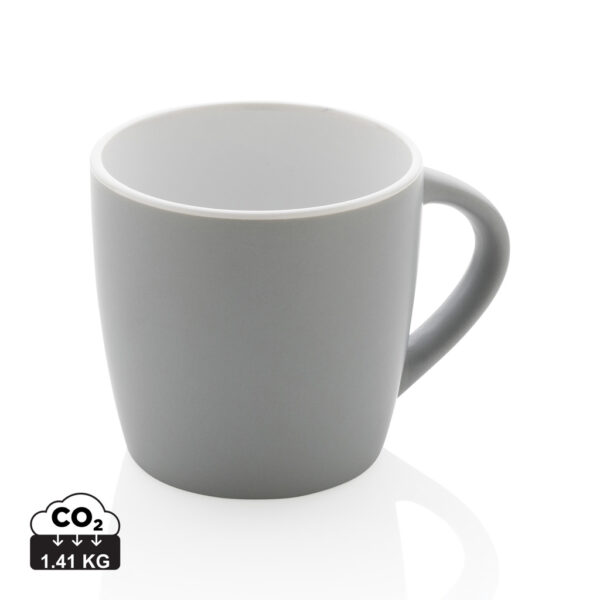 Ceramic mug with coloured inner 300ml - Grey