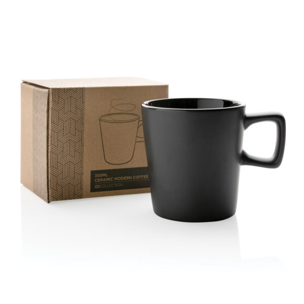 Ceramic modern coffee mug 300ml - Black