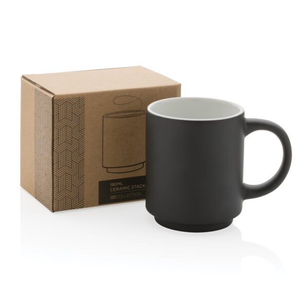 Ceramic stackable mug 180ml - Black