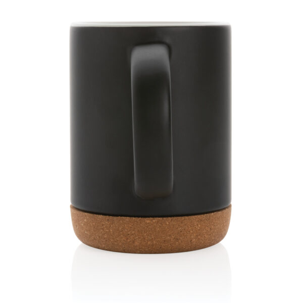 Ceramic mug with cork base 280ml - Black