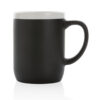 Ceramic mug with white rim 300ml - Black