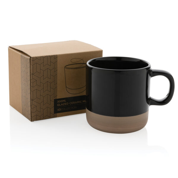 Glazed ceramic mug 360ml - Black