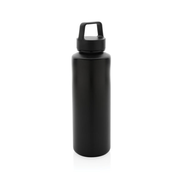 RCS certified recycled PP water bottle with handle - Black