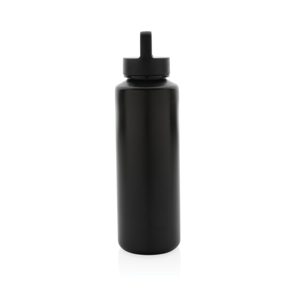 RCS certified recycled PP water bottle with handle - Black