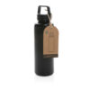 RCS certified recycled PP water bottle with handle - Black