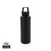 RCS certified recycled PP water bottle with handle - Black