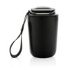 Cuppa RCS re-steel vacuum tumbler with lanyard - Black