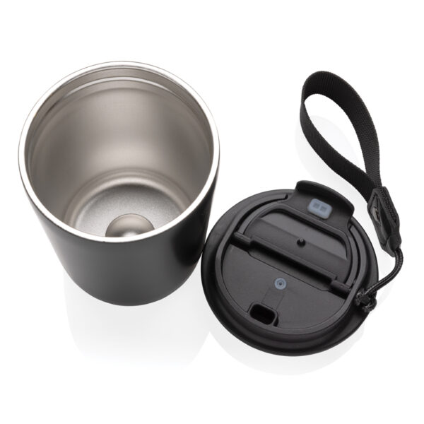 Cuppa RCS re-steel vacuum tumbler with lanyard - Black