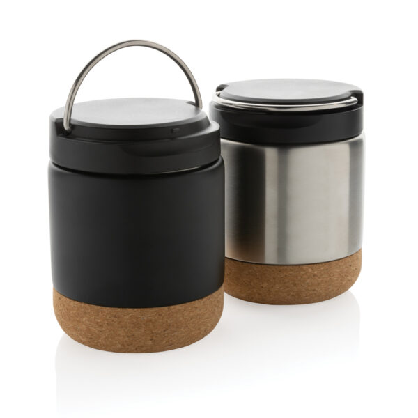 Savory RCS certified recycled stainless steel foodflask - Black