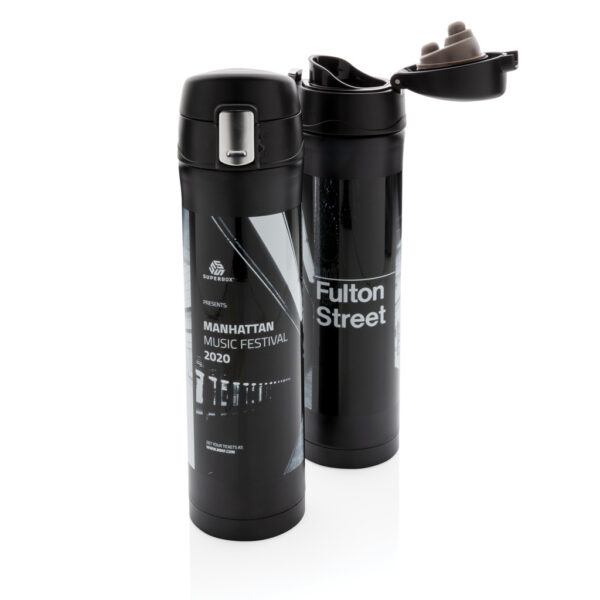 RCS Re-steel easy lock vacuum flask - Black