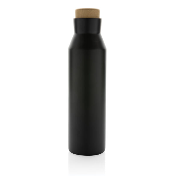 Gaia RCS certified recycled stainless steel vacuum bottle - Black