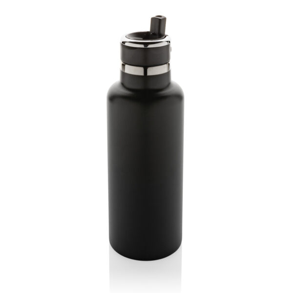 Hydro RCS recycled stainless steel vacuum bottle with spout - Black