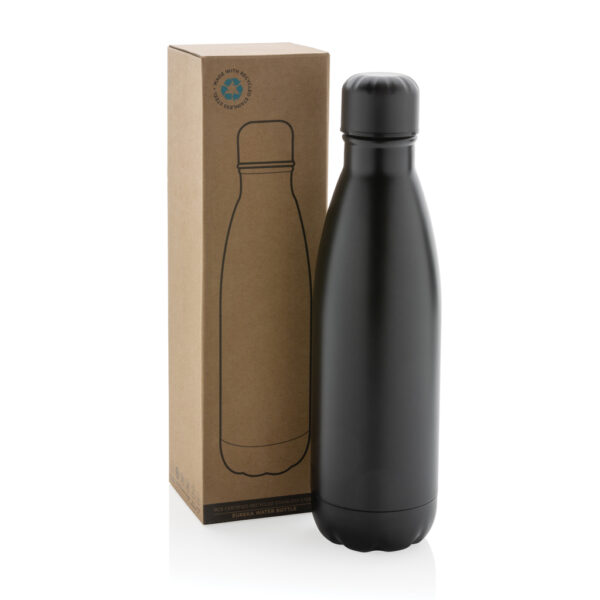 Eureka RCS certified re-steel single wall water bottle - Black