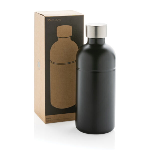 Soda RCS certified re-steel carbonated drinking bottle - Black