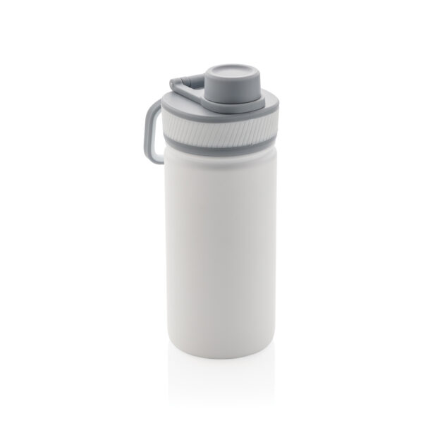 Vacuum stainless steel bottle with sports lid 550ml - White