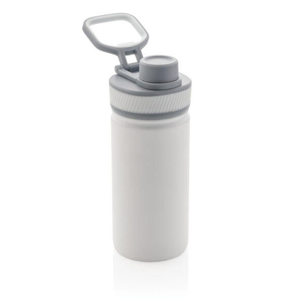 Vacuum stainless steel bottle with sports lid 550ml - White