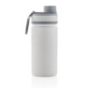 Vacuum stainless steel bottle with sports lid 550ml - White