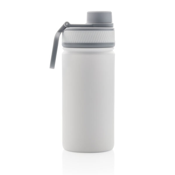 Vacuum stainless steel bottle with sports lid 550ml - White